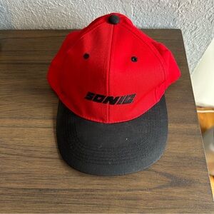 Vintage Sonic Drive-In Red & Black Trucker Cap Unisex One Size NWOT